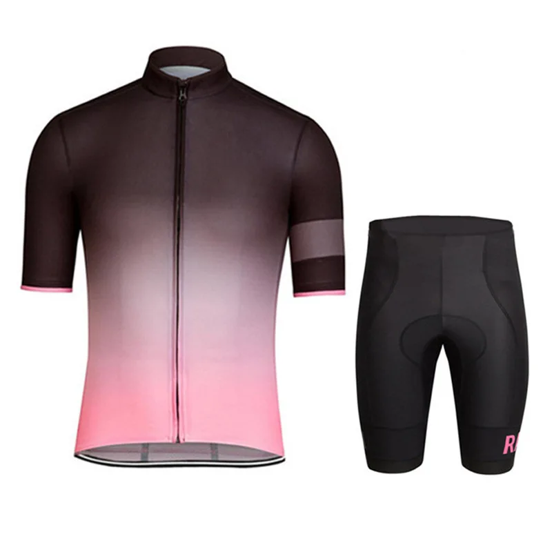 

Men's Cycling Jersey Set Bicycle Short Sleeve Set Quick-Dry Breathable Shirt+3D Cushion Shorts Padded Pants/Bib Short, As picture