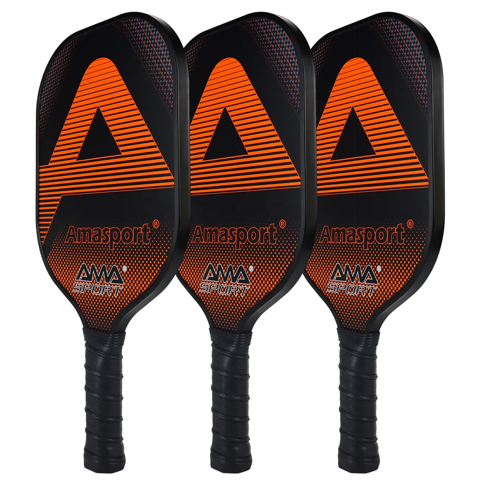 

AMASPORT Customized Honeycomb Core Black Pickleball Paddle