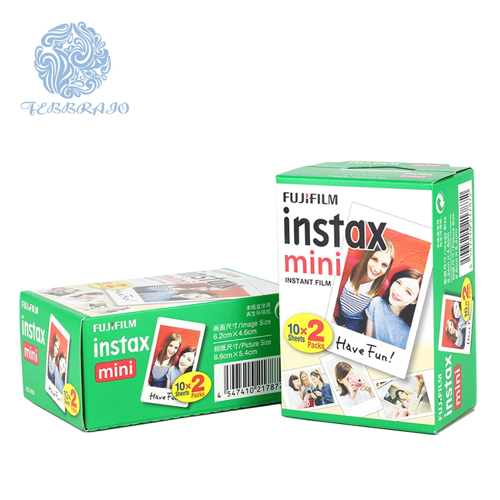 

Wallet-size Fujifilm instax mini instant film 2 pack 20 sheets for Fujifilm mini 7s 8 9 25 50s 70 90 cameras