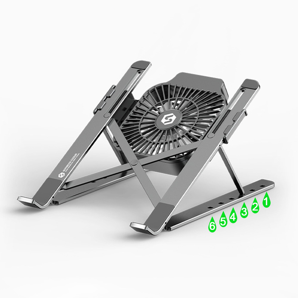 

2020 Laptop Stand With Fan Notebook Holder Foldable Laptop Stand, Gray