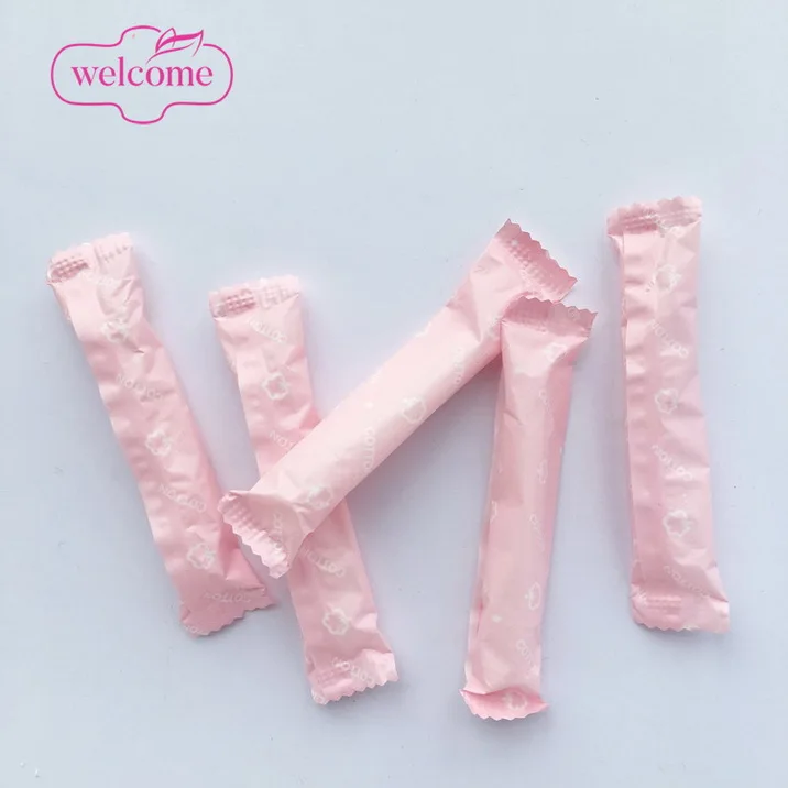 

Private Label GOTS Certified Organic Tampons Comfort Silk Touch Feminine Hygiene Pink Tampon