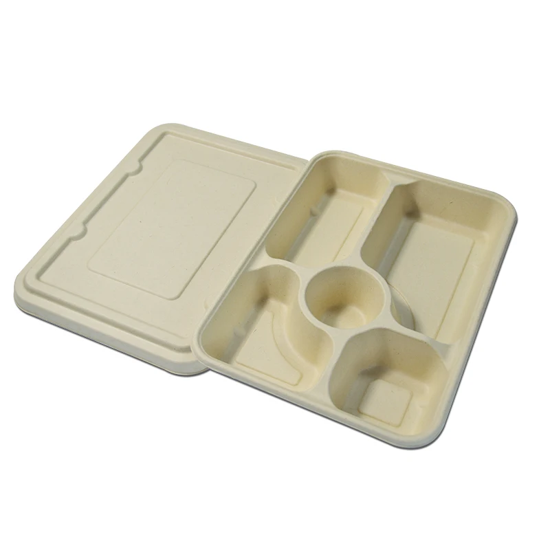 

500ml 100% Biodegradable Rectangular Lunch Box Compostable Sandwich Container Disposable Wheat Straw Mini Lunchbox