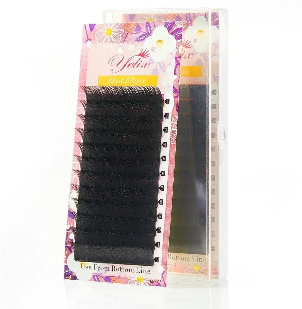 

Matte Black Super Soft and Light Flat Eyelash Extensions