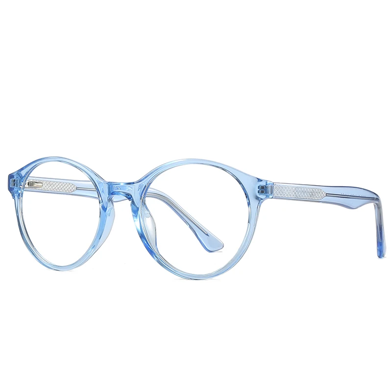 

2021 Best Seller Blue Light Blocking Eyewear Round Women Ladies Frame Eyeglasses Blue Frame Glasses, Any colors