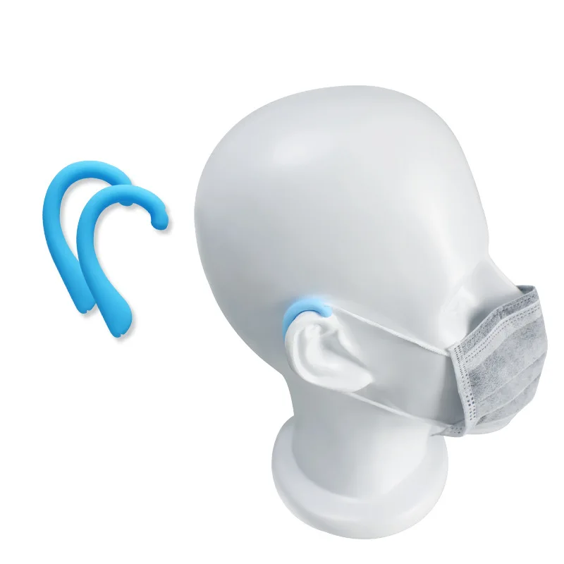 

Universal mouth-muffle ear protection comfortable silicone earmuff unisex anti slip reusable ear clasp, As picture
