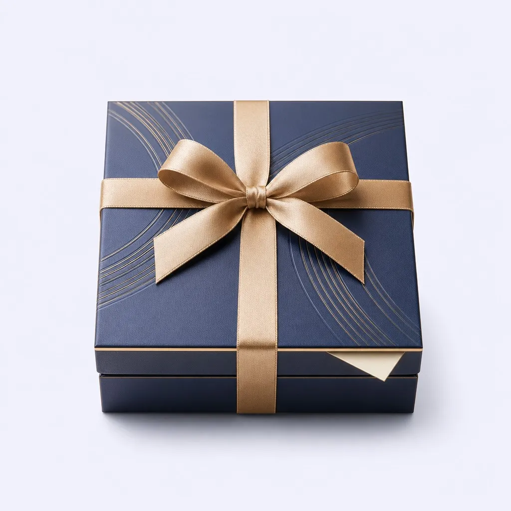 Closed Luxury Corporate Anniversary Gift Box Presentation
