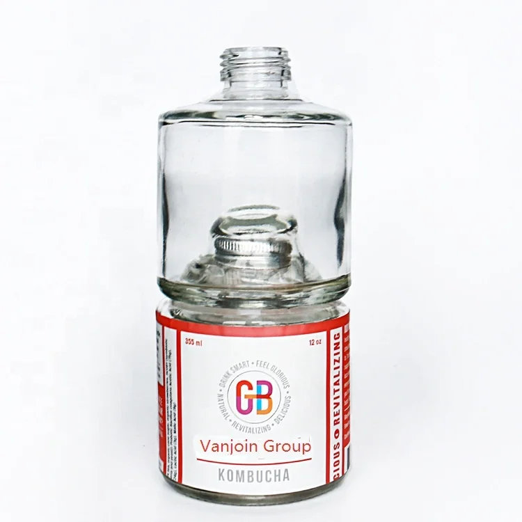 

Decorative  Stackable Glass Wine Bottle For Liquor With Aluminum Cap For Sale