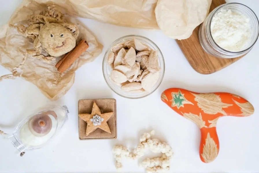 Close-up of hands mixing cinnamon and applesauce in a bowl for homemade ornaments