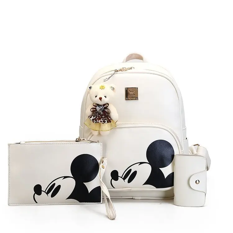 

New fashion women Mickey mouse cartoon backpack Campus Cute backpack travel student comestic bags wholesale custom, Customized
