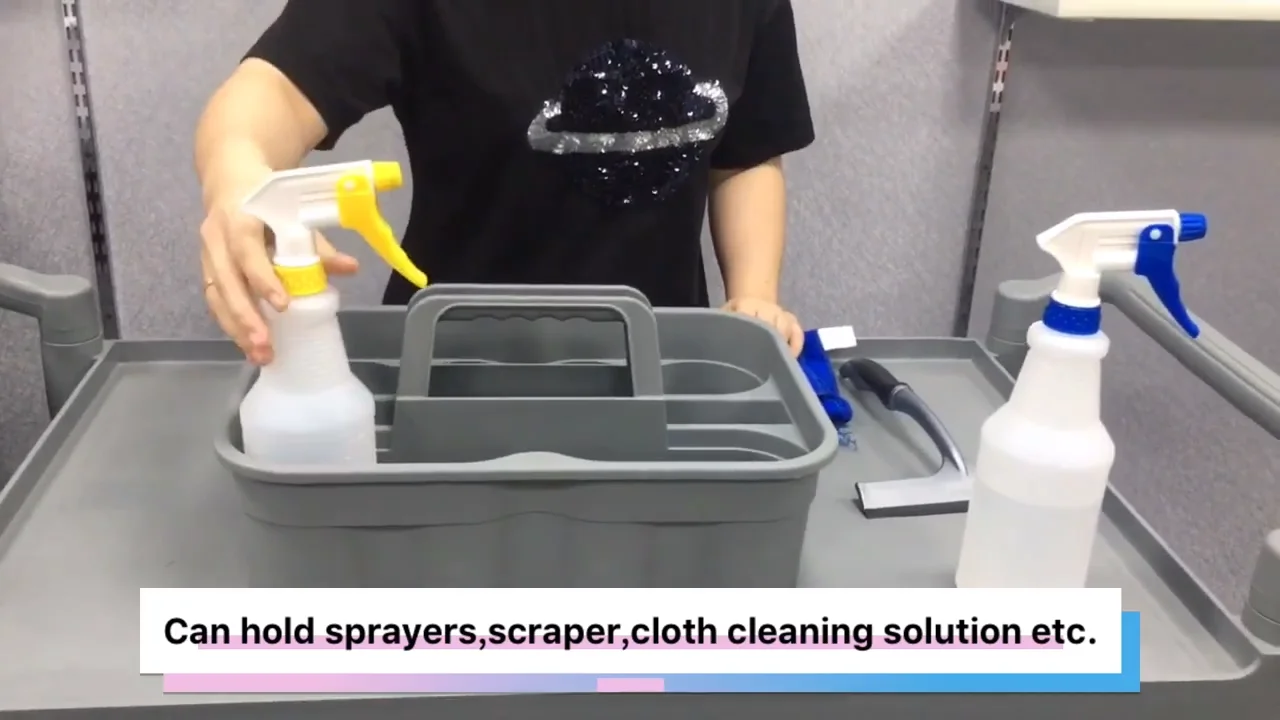 Cleaning Caddy Stackable Portable Cleaning Housekeeping Plastic Janitor