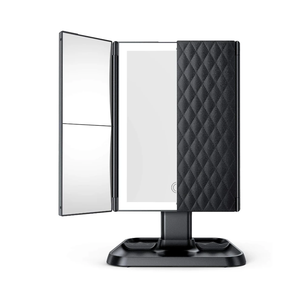 

Makeup Mirror Vanity Mirror with Lights 3 Color Lighting Modes led cosmetic mirror, White/black