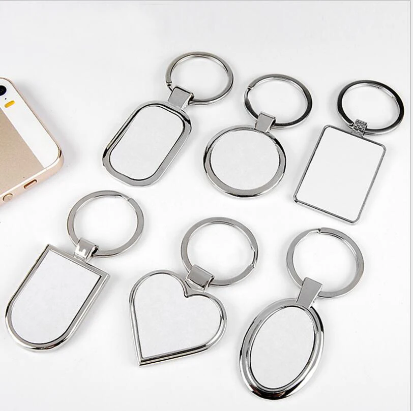 

personalized high quality wholesale jewelry blanks heat press photo keychain sublimation heart keychains