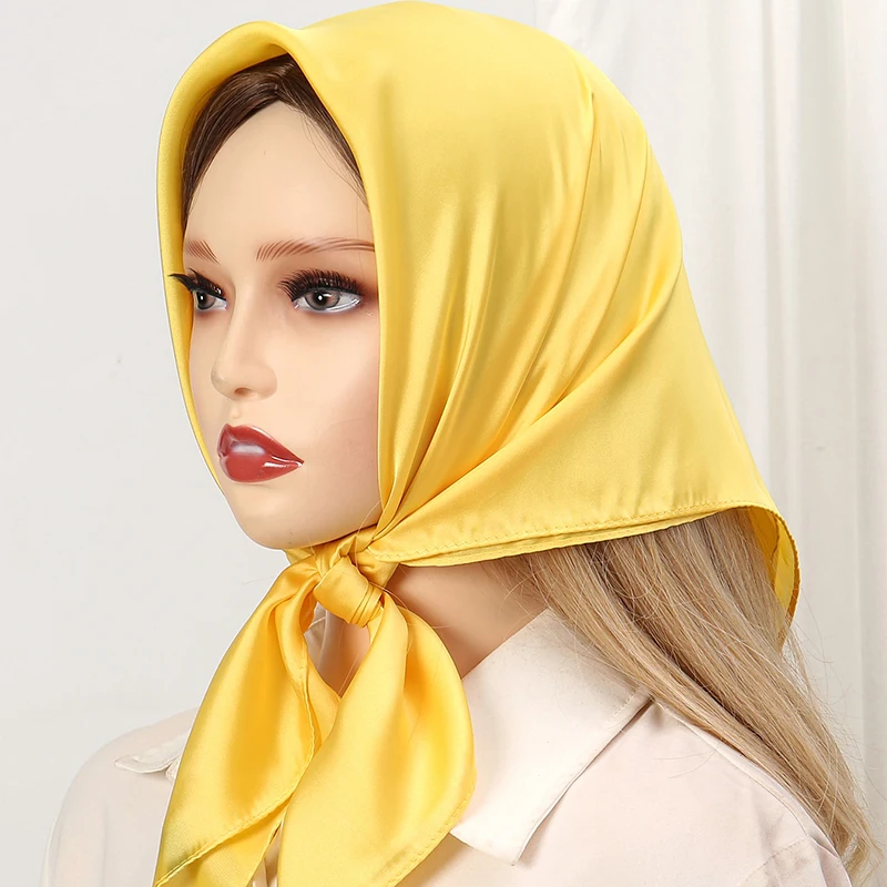 

Design Style Scarf Silk Custom Printed Satin wholesale Summer Square Scarves women
