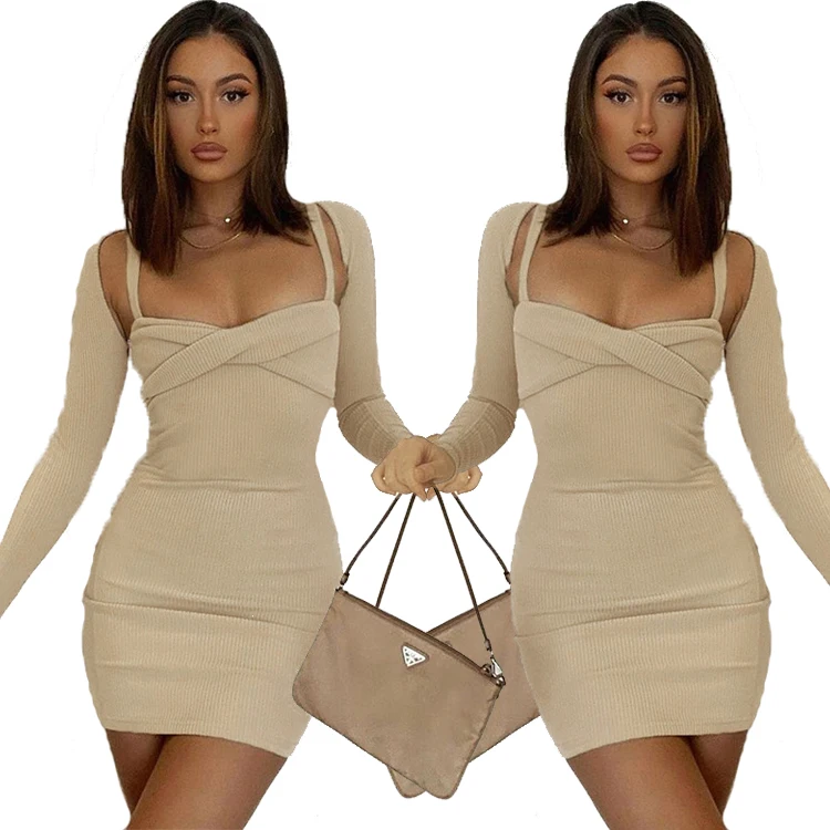 

D11279 Boutique tight fitting long sleeve Christmas sexy dresses for women's fall winter clothes 2021, Black