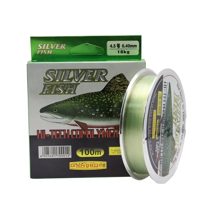 

Fishing gear supplies strong line 100M all size line nylon silver fishing lines, Light green