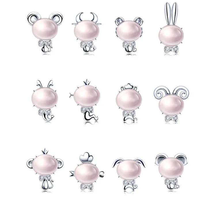 

Charm personalized necklace jewelry 12 Zodiac Sign Pendants Crystal Necklace For Women, Sliver