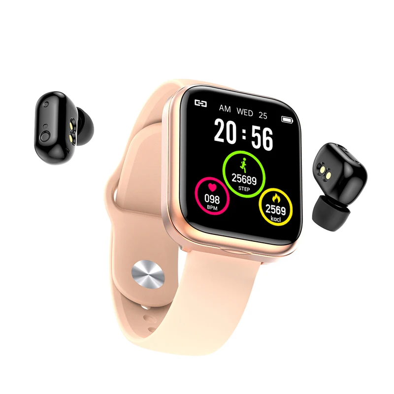 

Waterproof wireless bluetooth 2 in 1 earphone headset smart bracelet