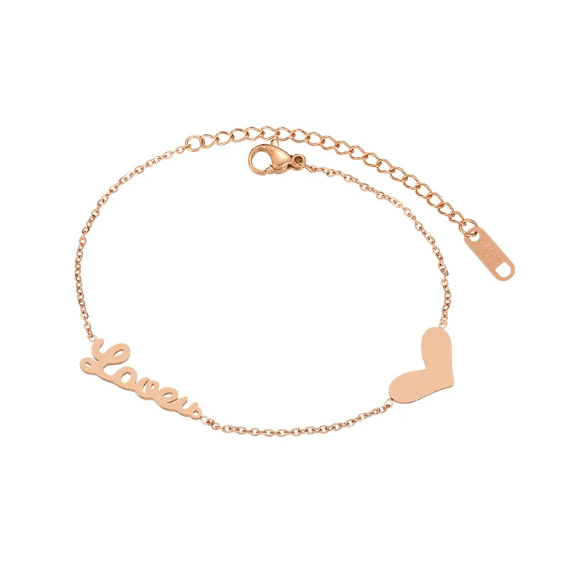 

Heart Shape Gold Plated Anklet Feet Designs 316L Stainless Steel Anklet Jewelry