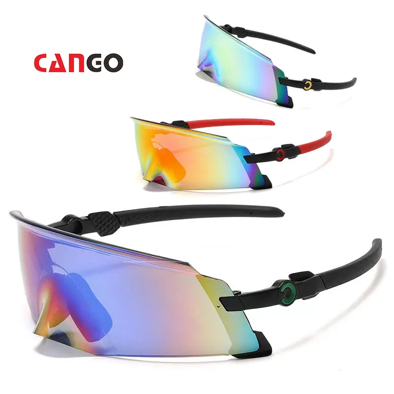 

Fashion sports sunglasses uv400 rimless one piece cycling sun glasses mirror reflection