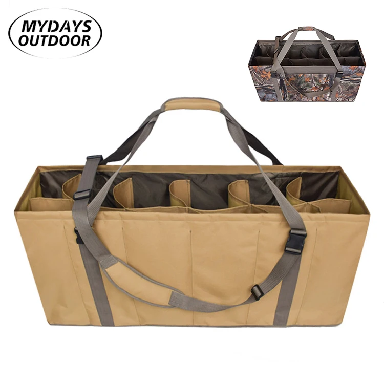 

Mydays Outdoor Large Capacity Durable Custom Storage Bag Hunting 12 Slot Decoy Bag with Adjustable Shoulder Strap