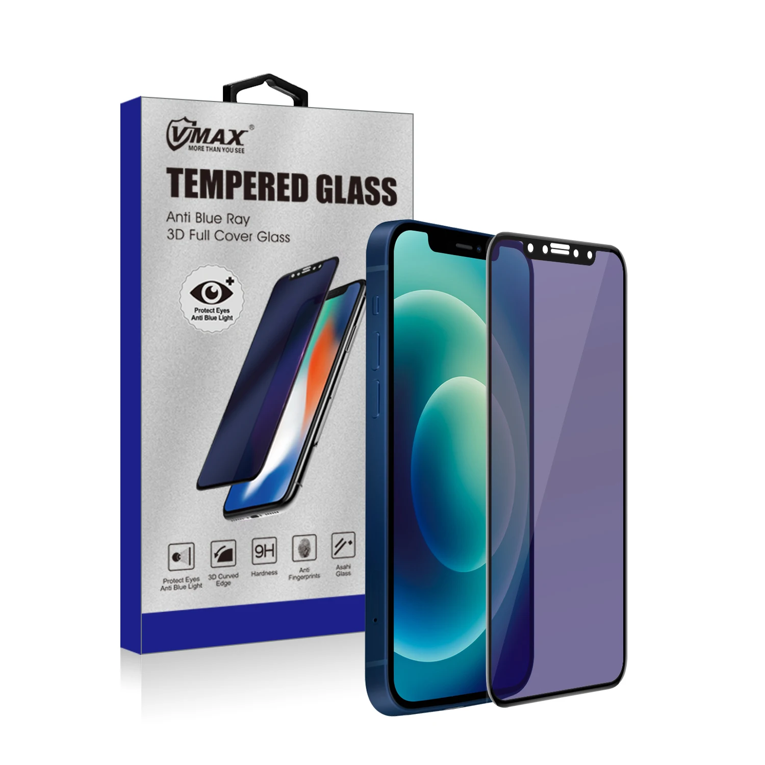 

Vmax Wholesale Anti Blue light Tempered Glass For iPhone 13 12 11 Pro Max Screen Protector For iPhone XS XR X 8 7 6 Plus Glass