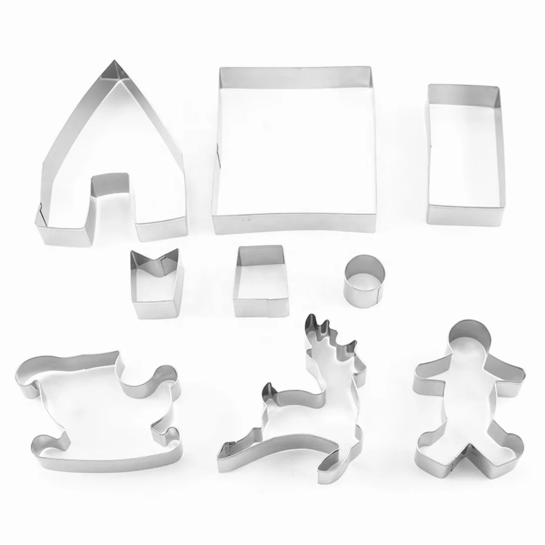 

Stainless Steel Cookie Cutters Mold Cakes Biscuits Sandwiches Christmas Decoration Making Tools Cookie Cutters