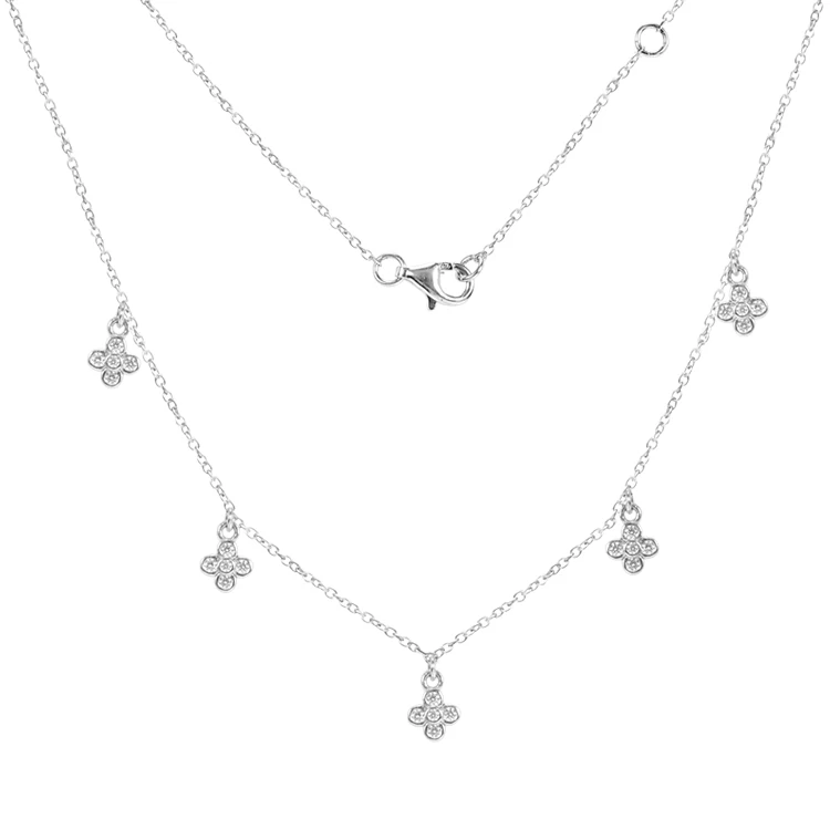 

Jewellery wholesale lady jewelry flower charms pendant choker necklace