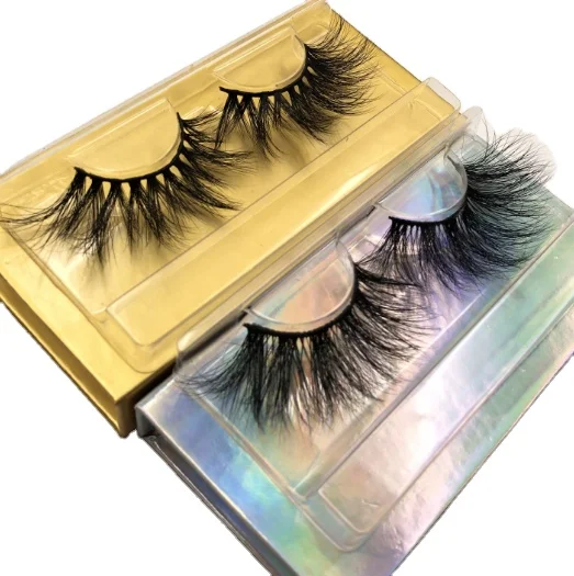 

Wholesale Custom Fluffy 25 mm 3d Faux Mink Lashes 25mm Eyelashes Full Strip Lashes With Custom Packaging, Black