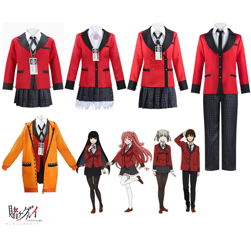 

Anime Kakegurui Yumeko Jabami Kakegurui Twin Uniform Cosplay Costumes Halloween Girls Clothes Women Suits, Shown