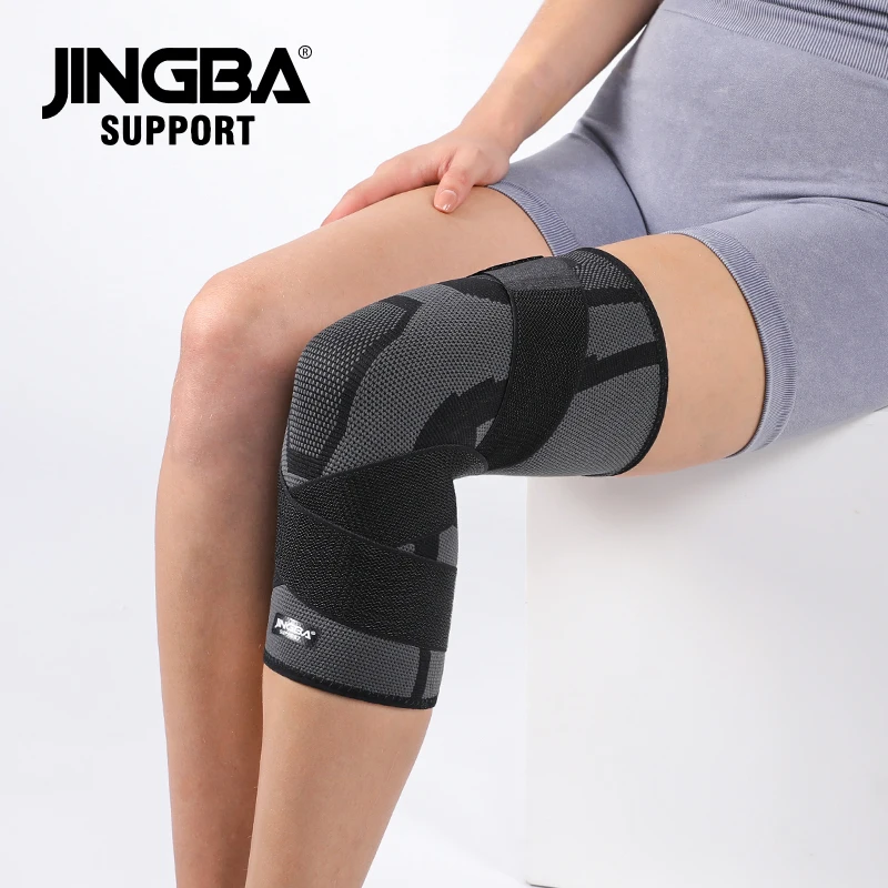 

JINGBA Manufacturer Wholesale knee bandage for Weightlifting Running Squatting Basketball Working out Hinged knee support brace