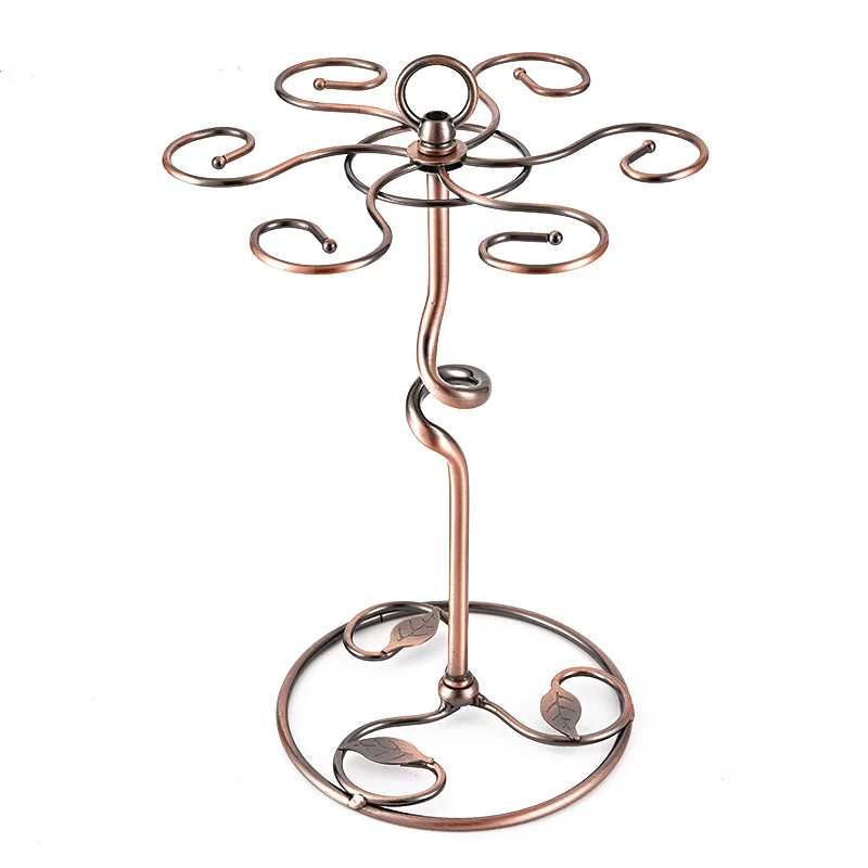 

Hanging Wine Glass Holder Glass Display Hanger Drying Rack with 6 Hooks for Home and Bar Storage Buckets Coolers & Holders Metal, Bronze/silver or customized