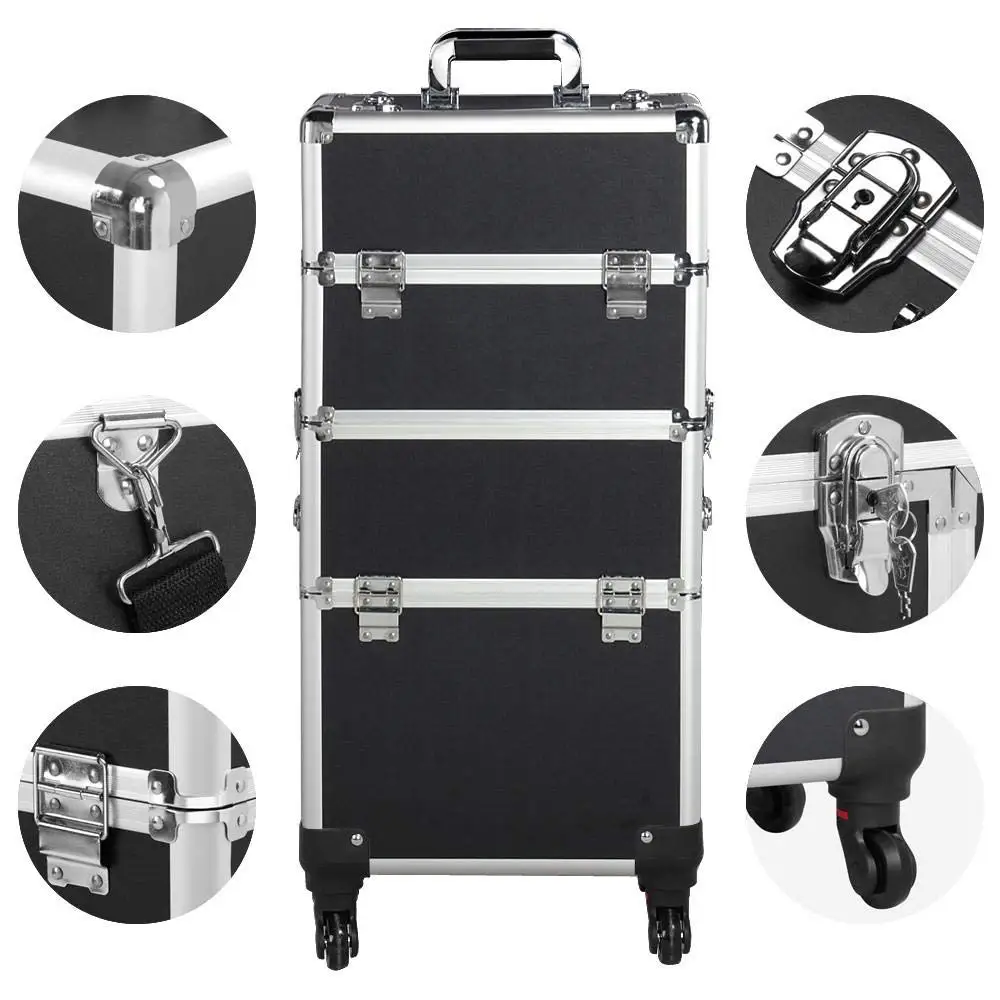 

Vanity Case Cases Vanitycasebag Men Pp Bag Hardcase Led Hat Lash Black Make Up Suit Purse Suiticase Mirror Travel Beauty Makeup, Black/pink