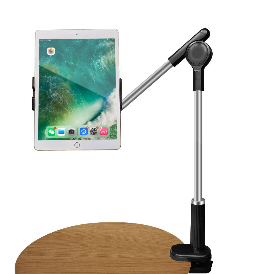 

360 rotation long arms smartphone lazy stand on bed flexible phone clip holder clamp for desk