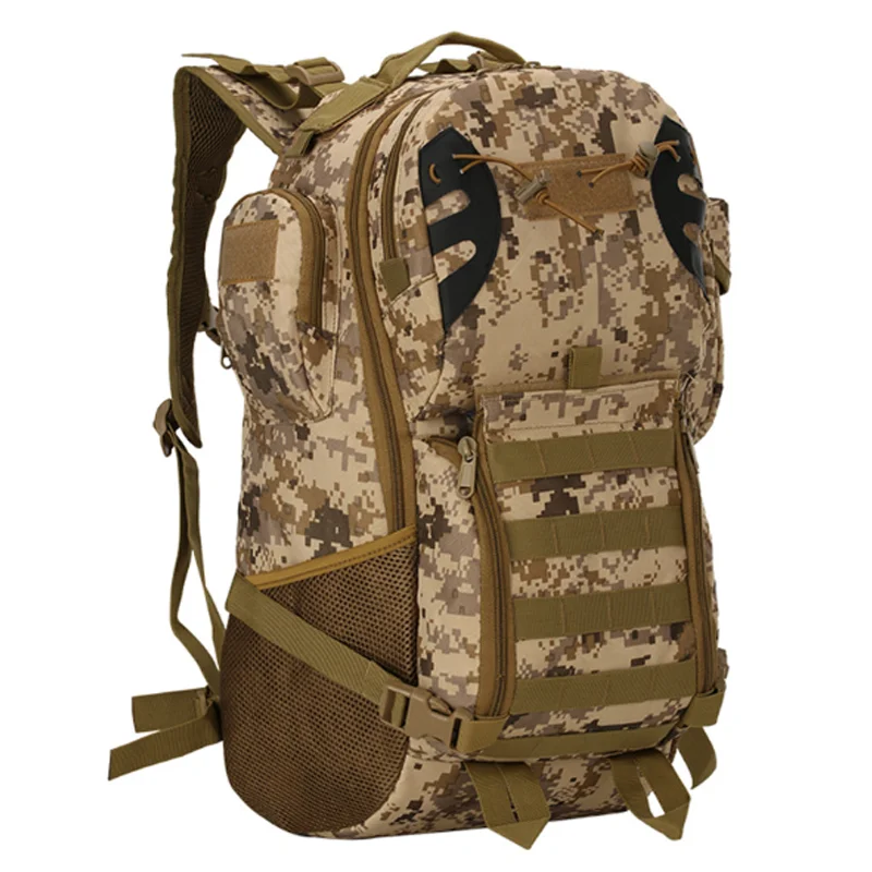 

Outdoor Hiking Camping Trekking 40L 800D Tactical Backpack, As showed