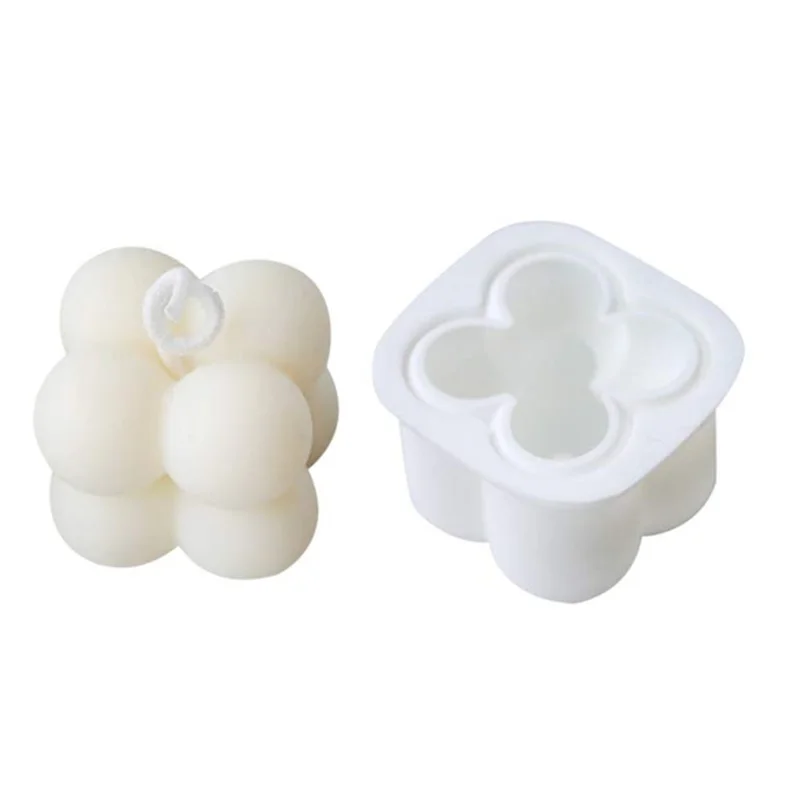 

Baking Molds Dessert Pastry Truffle Pudding Mould Small Cube 3D Silicone Soy Candle Bubble Candle Mold