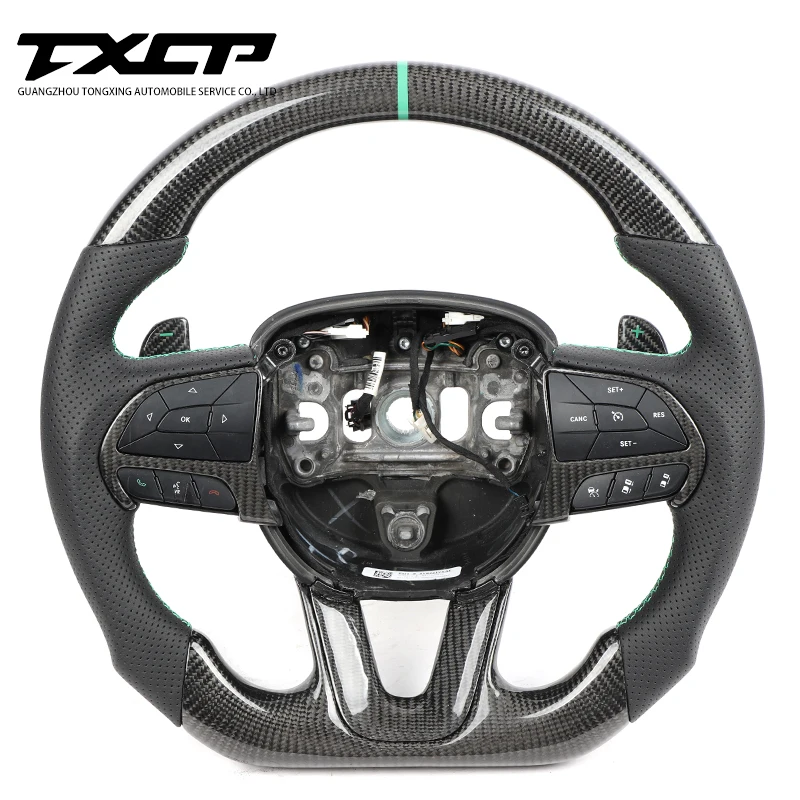 

Steering Wheel Carbon Fiber Fit for Dodge PU Charger Srt Steering Wheel 2012 Challenger