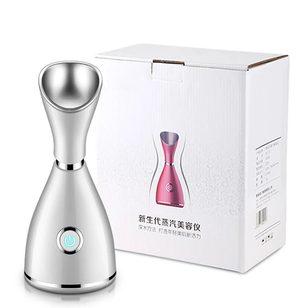 

Home use Water Replenishment Instrument Facial Humidifier Sprayer Nano Ionic Steamer For Face Soins Visage, Silvery