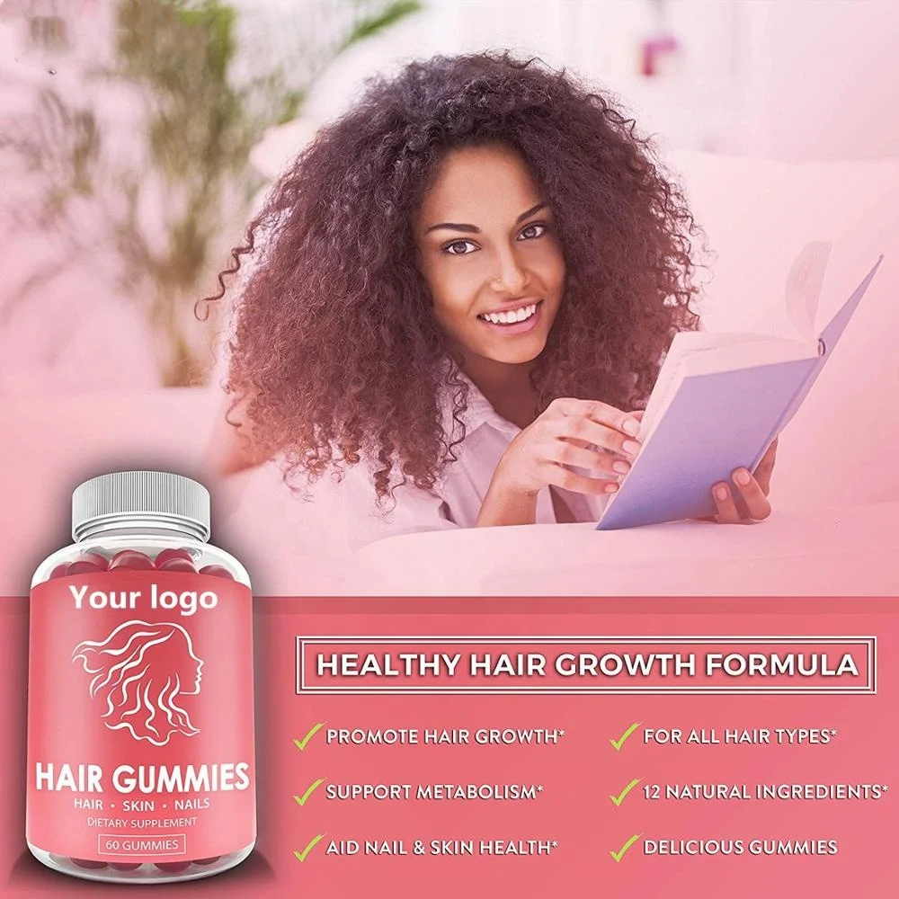 Private Label Hair Growth Gummies Improve Nail Growth Good For Skin