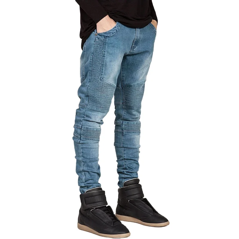 

Men's Jeans Tapered Skinny Ripped Fancy Men Denim Pant Denim Designer Wholesale Design, 3 colors