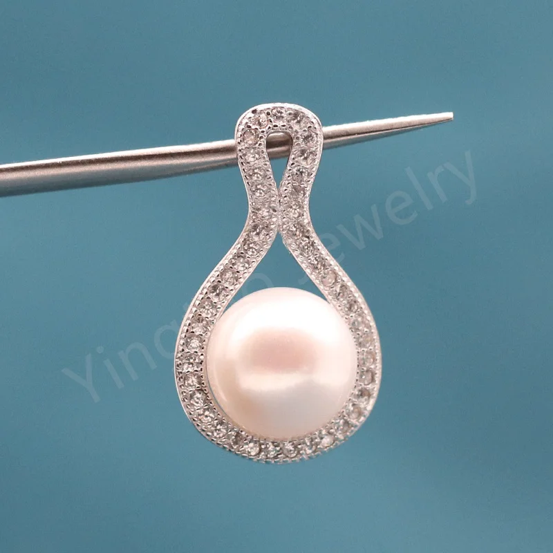 

High Grade Silver Necklace 925 Sterling Fresh Water Pearl Necklace Pedant