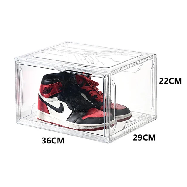 

Stackable Wholesale Drop Front Custom Acrylic Drawer Type Clear Shoe Box Plastic, Black\white\transparent (optional)