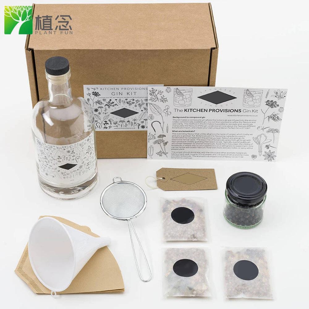 

Wholesale Perfect gift Make Your Own Gin Kit With Three Botanical Blends