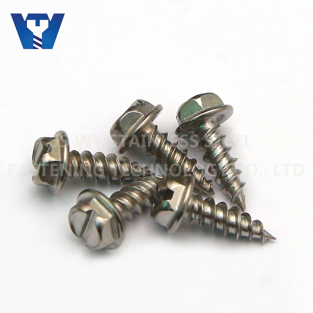 
SS410 Hex Washer Head Slot Phillips Drive Self Tapping Screw Timber Wood 