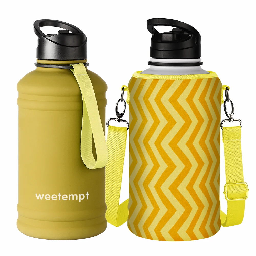 

Drinks Custom Stainless Steel sport Vacuum Insulated thermos Water Bottles 2L Flask Stainless Steel Bottles with sleeve