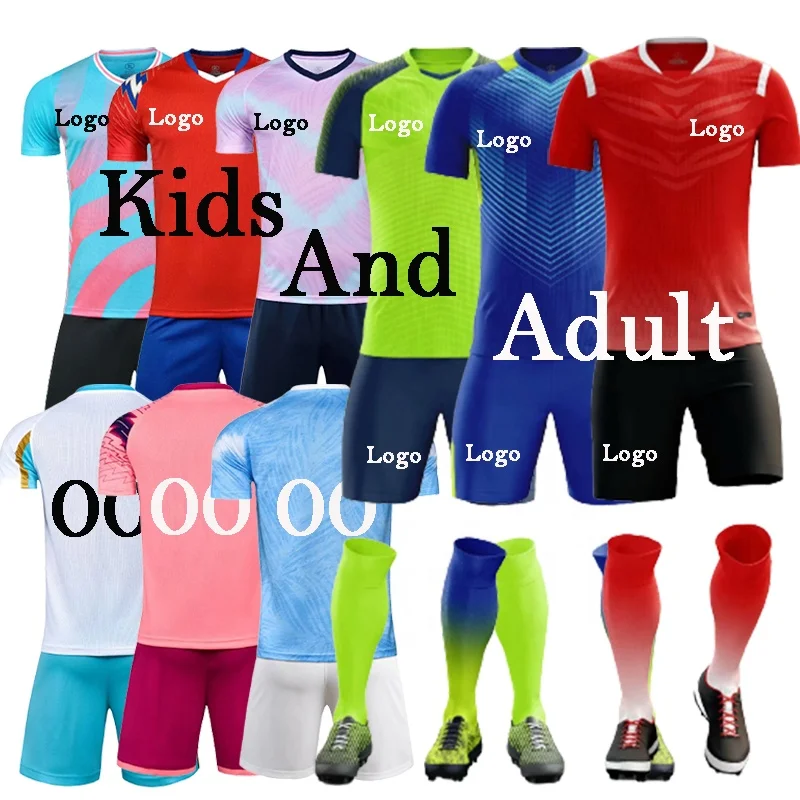

Custom 2021 Latest Plus Size 4XS-5XL Adult Kids Men Women Soccer Sport Workout Jogging Activewear Two Piece Short Set Clothing