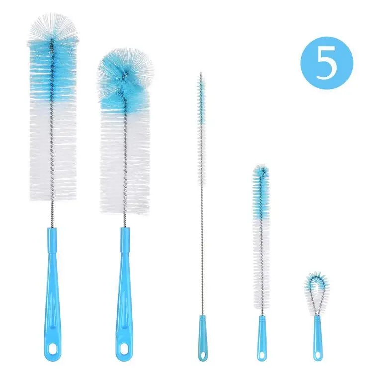 

Bottle Brush Cleaner 9 Pack Long Water Bottle and Straw Cleaning Brush Kitchen Wire Scrub Set for Washing Bottle Brush, Blue / green