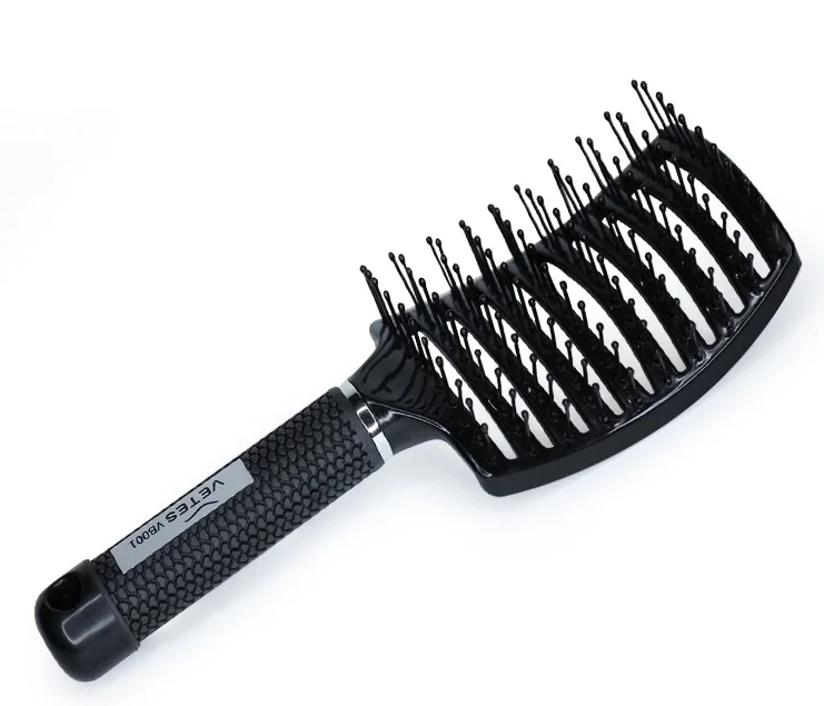 

Professional Hairdressing Styling Tools Anti-static Hair Straightener Brush Massage Detangle Hair Brush, Black, pink, white