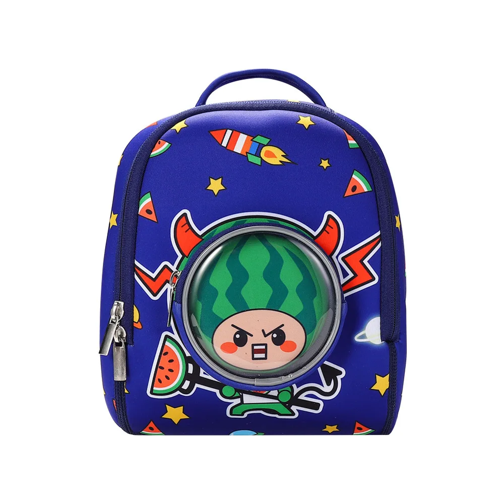 

2021 new 3D Cute Cartoon Neoprene Back Pack Animal Design Waterproof Schoolbag Kids Backpack For Boys, Custom made