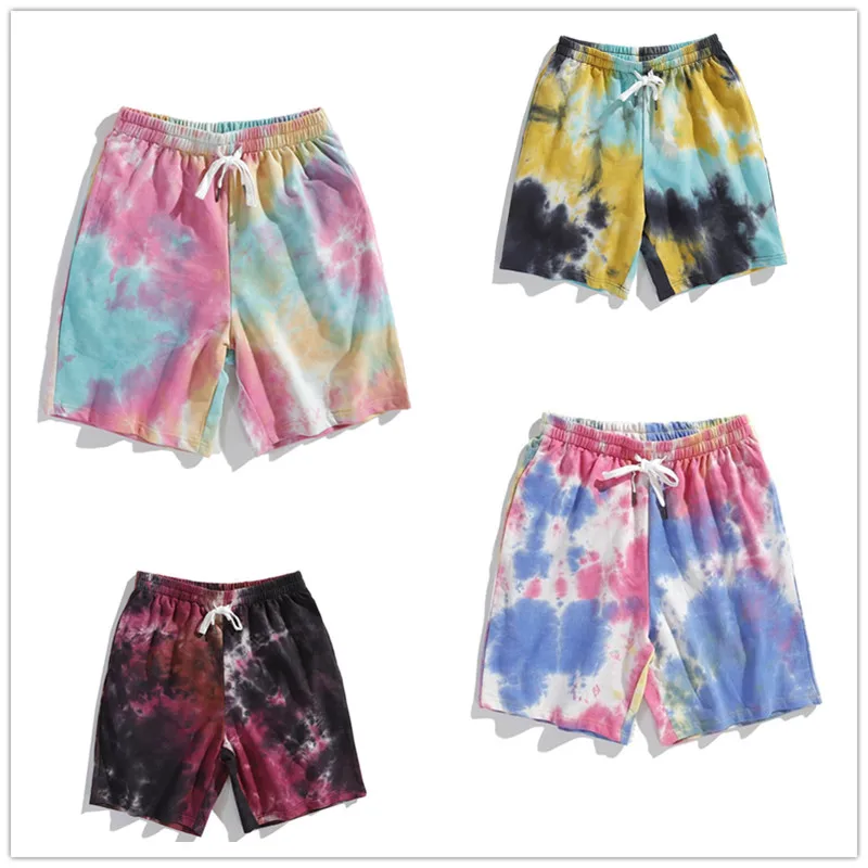 

Wholesale Loose Comfortable Mens 100%Cotton French Terry Casual Shorts Tie Dye Shorts Mens Shorts, Custom colors