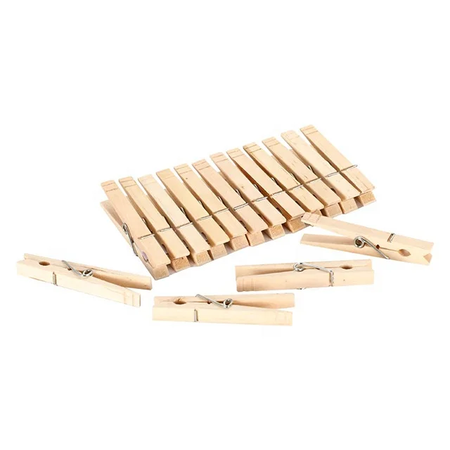 

Wholesale Natural Wooden Clothes Pegs Laundry Craft Hanging Clips ClotheSpins